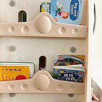 乐婴坊儿童书架玩具收纳架旋转一体落地书柜家用置物架宝宝绘本架