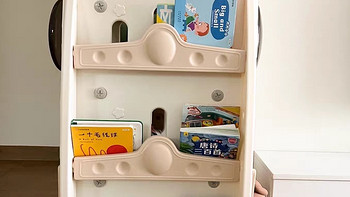 乐婴坊儿童书架玩具收纳架旋转一体落地书柜家用置物架宝宝绘本架