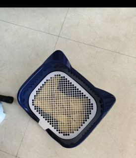 萌嘟星宠 狗厕所冲水宠物狗狗用品小型犬便盆 蓝色大号