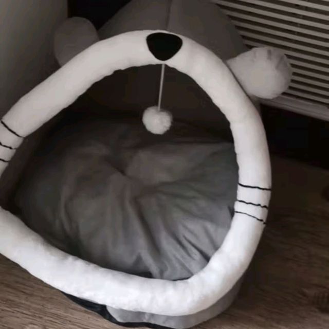宠爱力猫窝冬天四季通用封闭式猫屋别墅狗窝小型犬加厚猫狗窝猫床猫舍 英短窝小号