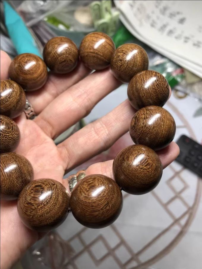金丝檀手串沉水老料檀香木6/8mm108颗念珠佛珠男女手链檀木紫檀