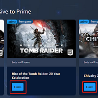 Epic喜加三亚马逊Prime会员白嫖入库，古墓丽影/自杀小队/骑士精神2领取详细教程