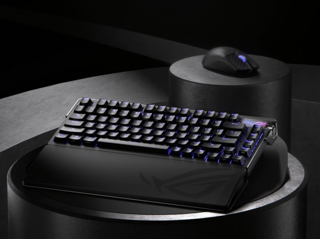 华硕发布 ROG Azoth Extreme 顶级游戏键盘，真碳纤维、OLED屏显、软硬手感可调