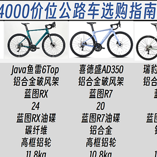 4000价位公路车怎么选？我选择都买......AD350 | 鱼雷6Top | 瑞豹AL