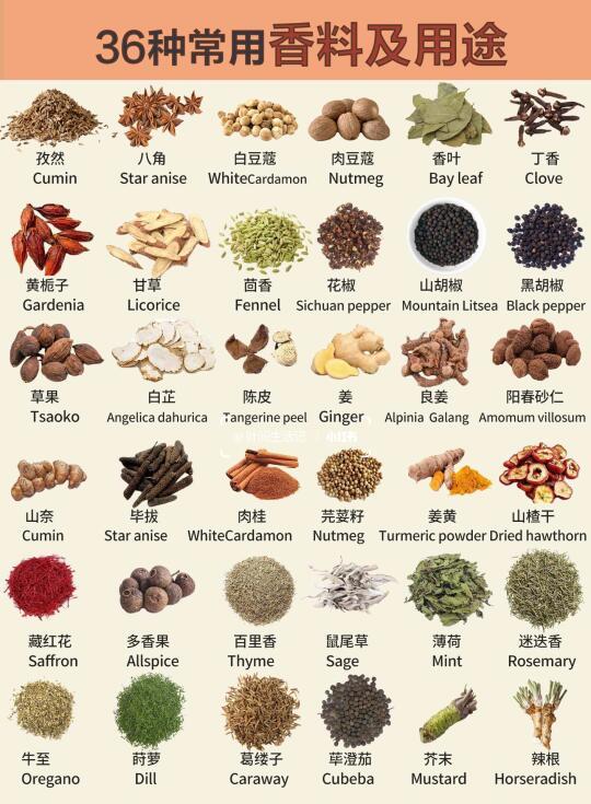 36种常用香料及作用-……卤汁火锅‼️