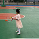 陪着孩子玩——网球