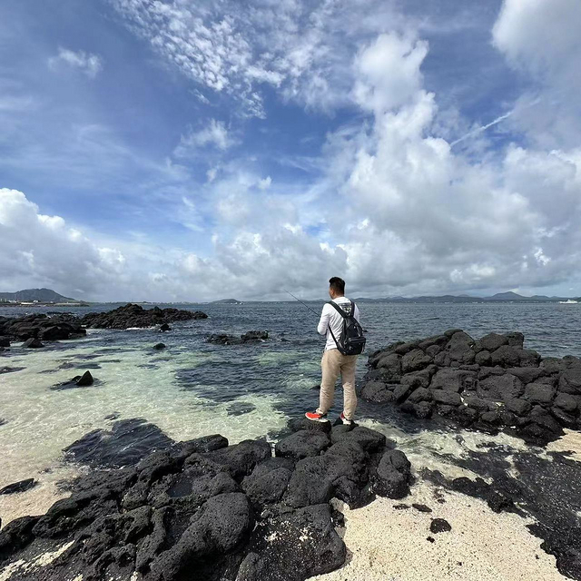 济州岛的钓鱼攻略，抽个十分钟就可以上鱼的快乐