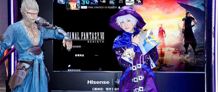 海信电视火爆ChinaJoy，天命人争相体验黑神话定制电视