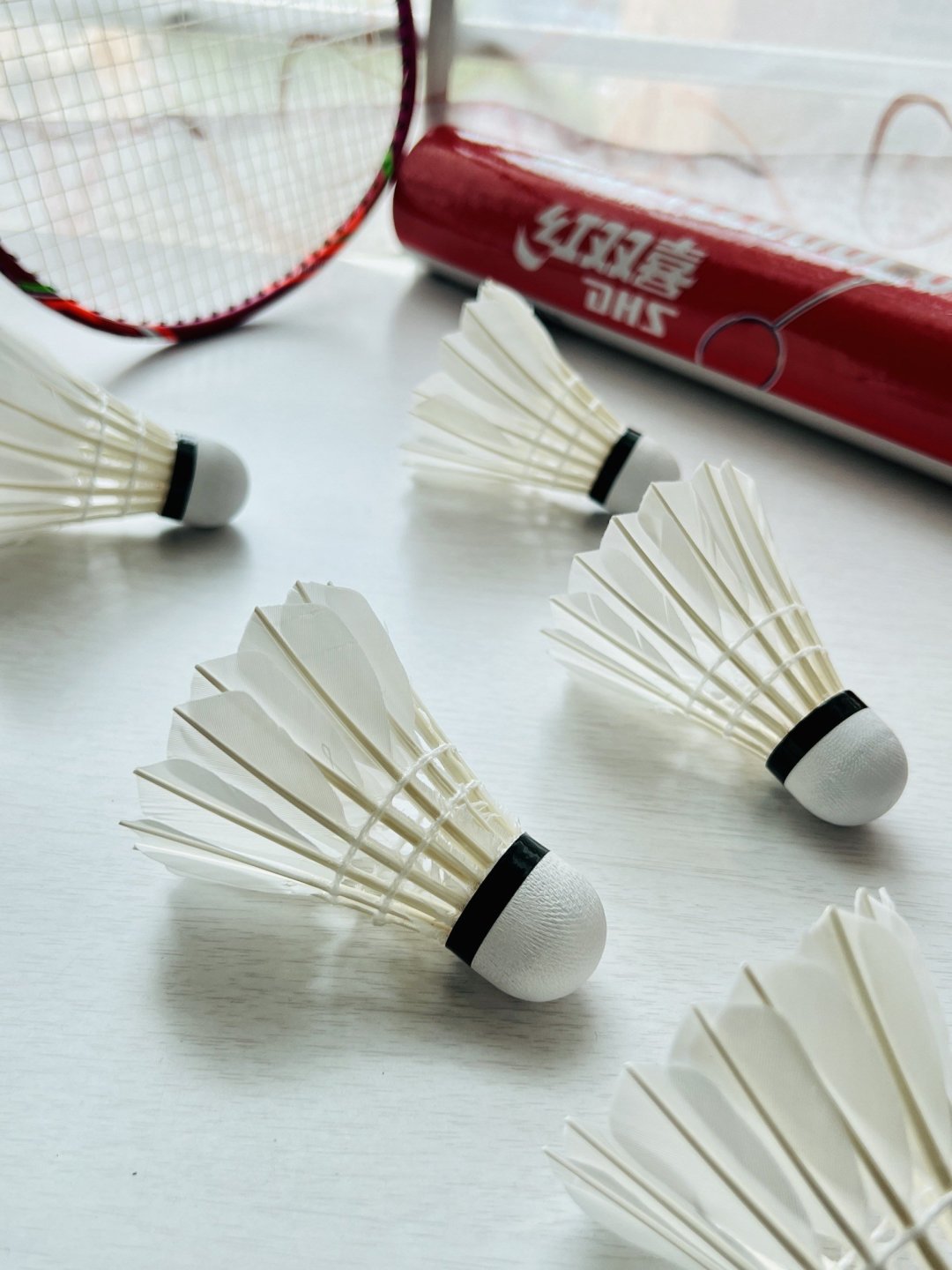 初学者超耐打羽毛球推荐:红双喜羽毛球dhs402