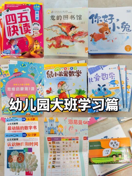 幼儿园大班学习书单