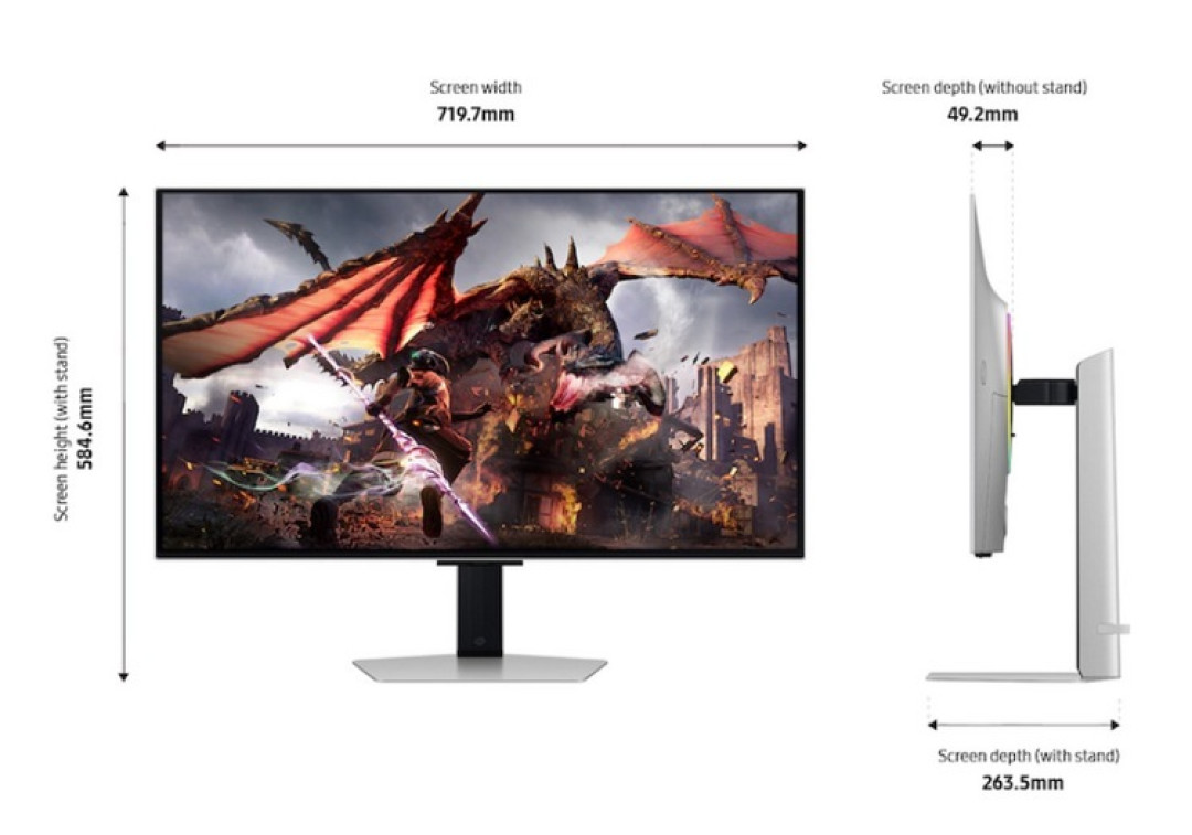 三星新款 “玄龙骑士” G80SD 显示器将预售,4K QD-OLED 量子点屏