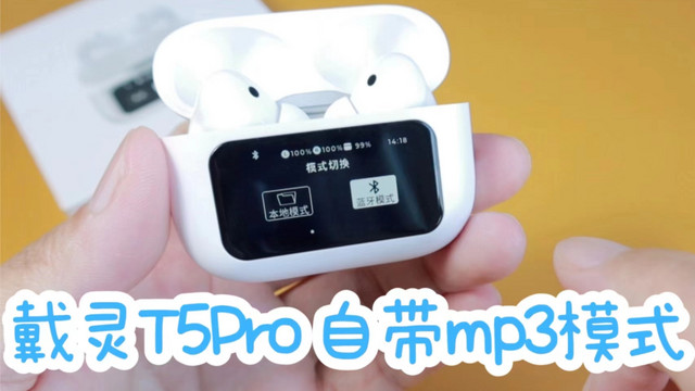 一款充电仓带有MP3模式的降噪耳机戴灵T5Pro