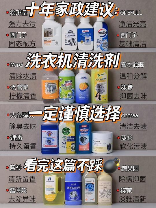 合租党码住！新品洗衣机清洗剂这样选不踩雷！