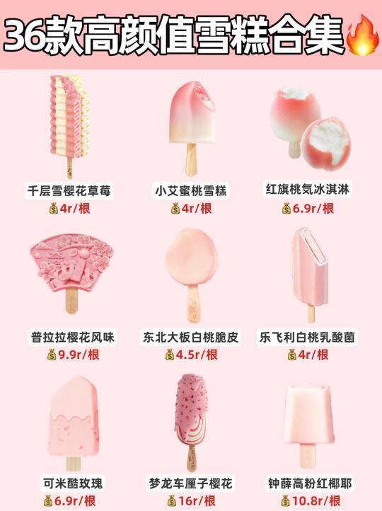 低至3r❗️36款高颜值网红雪糕🔥夏天必囤