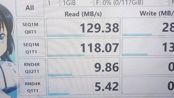 移速128usb+type-c双口u盘测试