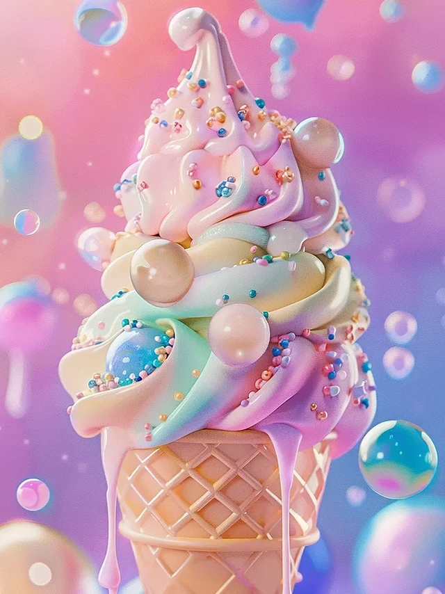 🍦巨无霸梦幻冰淇淋💝甜蜜爆炸预警！💥