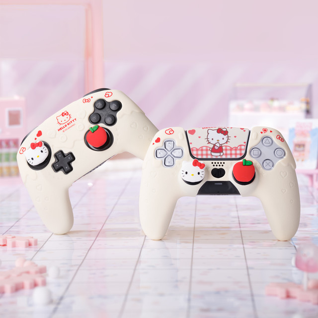 三丽鸥：极想联合Hello Kitty上新冰淇淋主题硅胶手柄；TOPTOY推出Hello Kitty收藏级黑皮积木