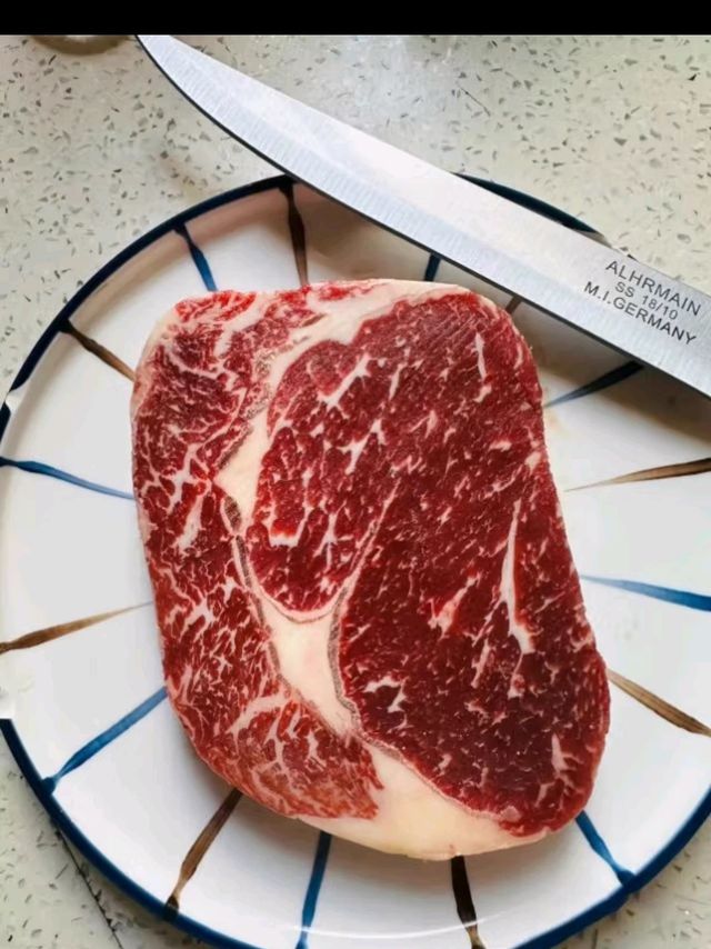 西帕克澳洲M5眼肉牛排 原切牛排 谷饲安格斯新鲜家庭雪花牛排 500g厚度2cm