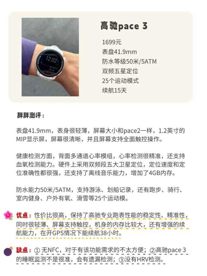 佳明心率表