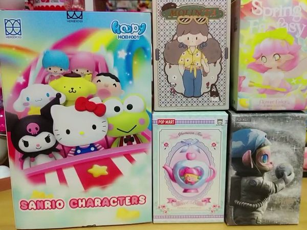 【拆盲盒】收来的娃就是香！（泡泡玛特Molly经典周年雕塑回归、小甜豆爱心下午茶、爆米花妹妹复古港风、三丽鸥家族伴伴联萌、Azura春日幻想）