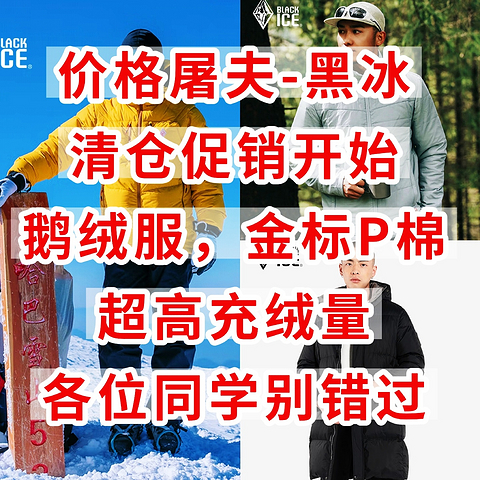 价格屠夫-黑冰，清仓促销，鹅绒服/金标P棉，超高充绒量，各位同学别错过