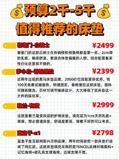 2024上半年每个品牌值得推荐的床垫