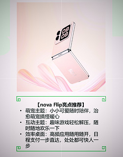 小折叠优点，华为novaFlip充分展现