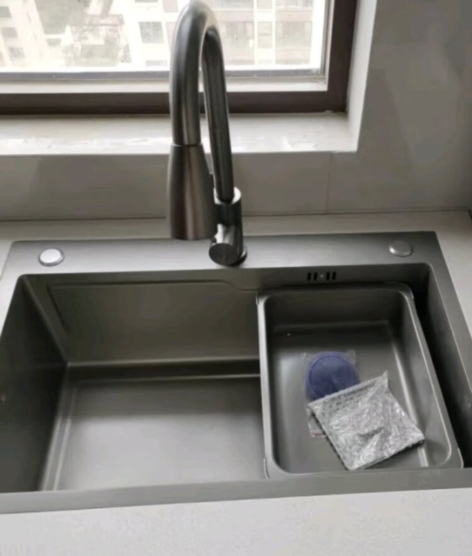 卫达斯厨房水槽大单槽台下盆洗菜盆一体盆