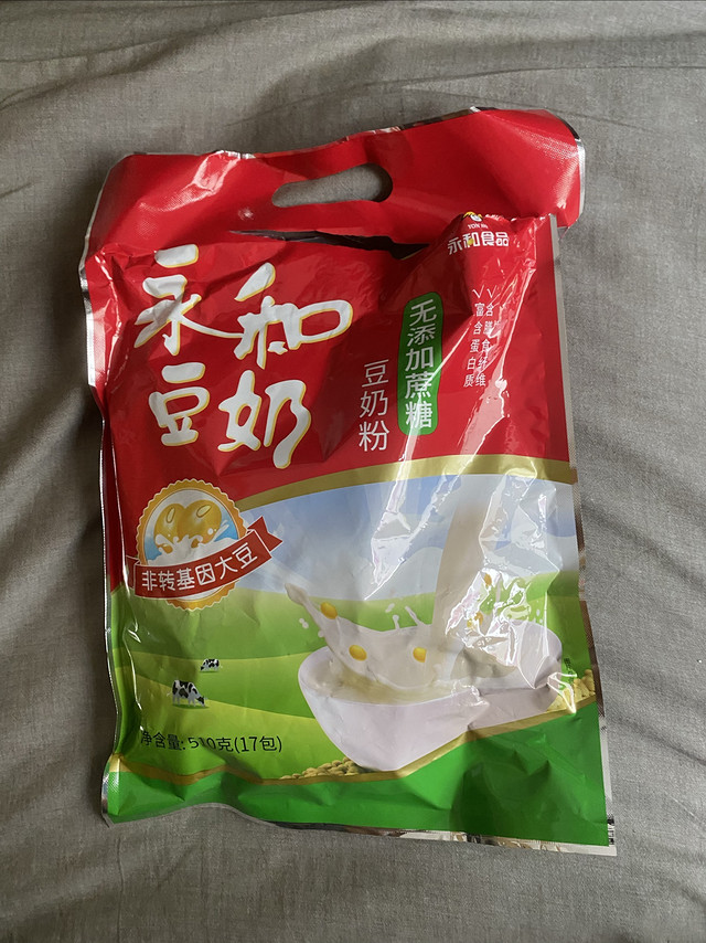 早餐常备永和豆奶，10.5 元一大包 510g