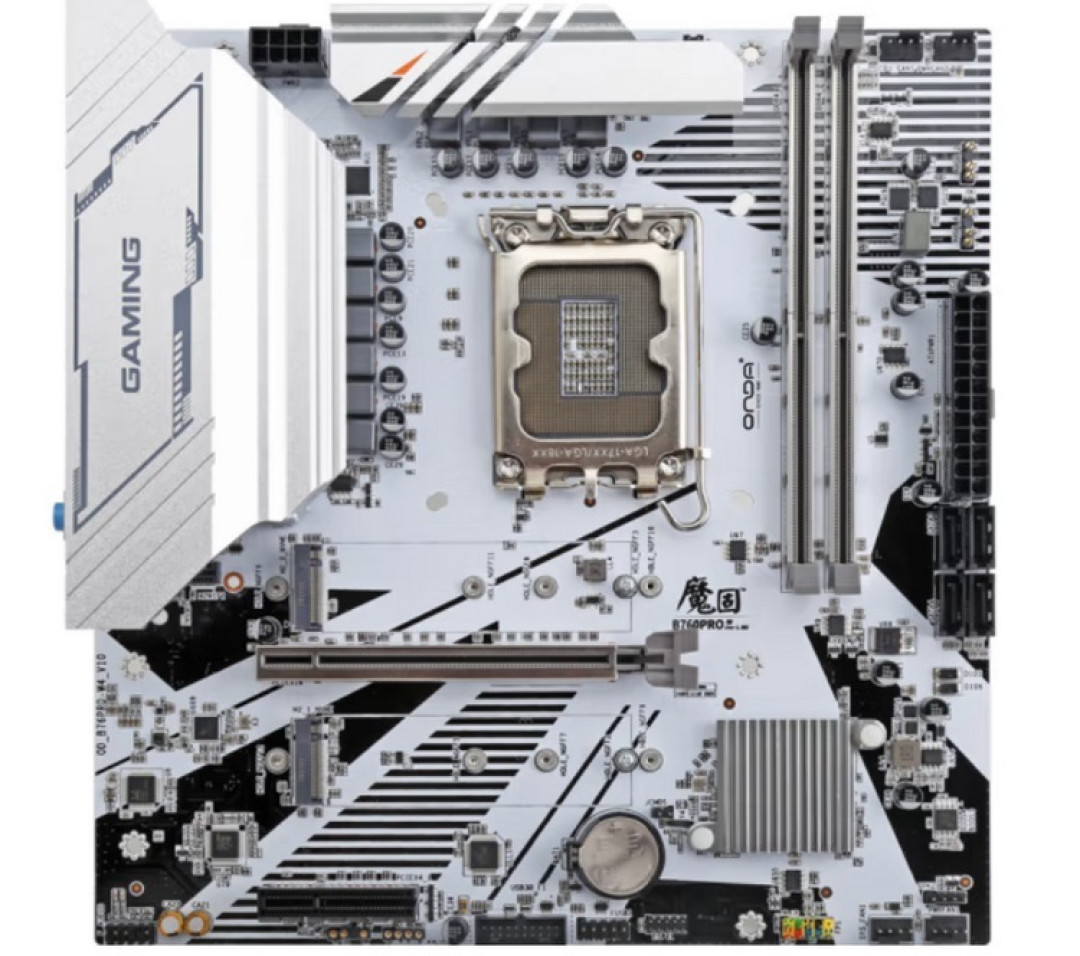 昂达推出“魔固”B760PRO-W 主板,白色主题、双M.2、2.5G千兆、可扩展无线网卡