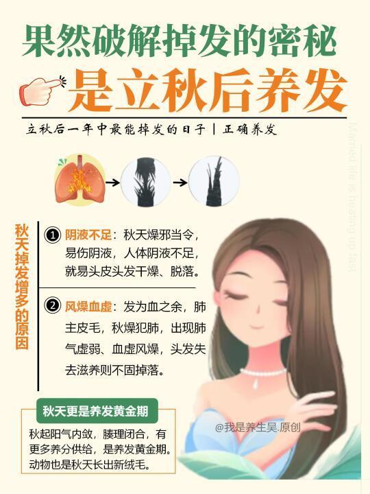 秋燥会加重掉发‼️立秋后如何正确养发？