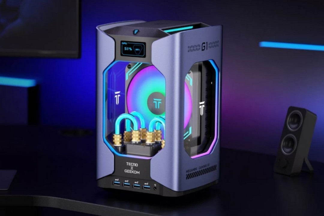 积核 MEGAMINI G1 迷你游戏主机配置公布、科幻设计、定制水冷系统、RTX 4060独显