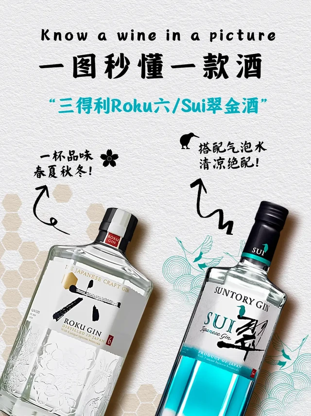 🎉一图秒懂一款酒，东方韵味三得利金酒