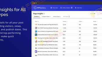 WP Statistics网站访客数据追踪统计分析插件下载