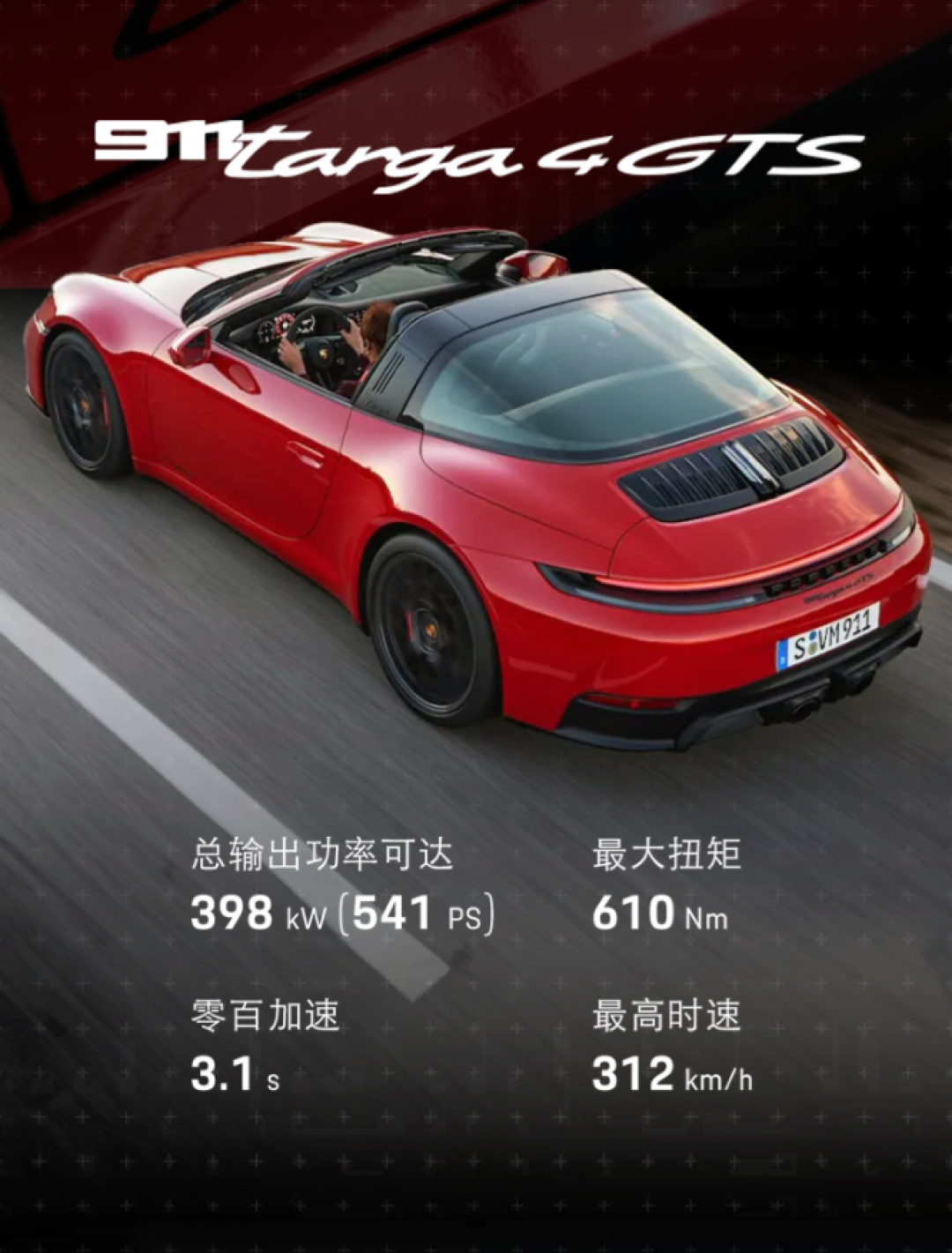 新款保时捷911 GTS车型启动预售,预售价196.8万元起