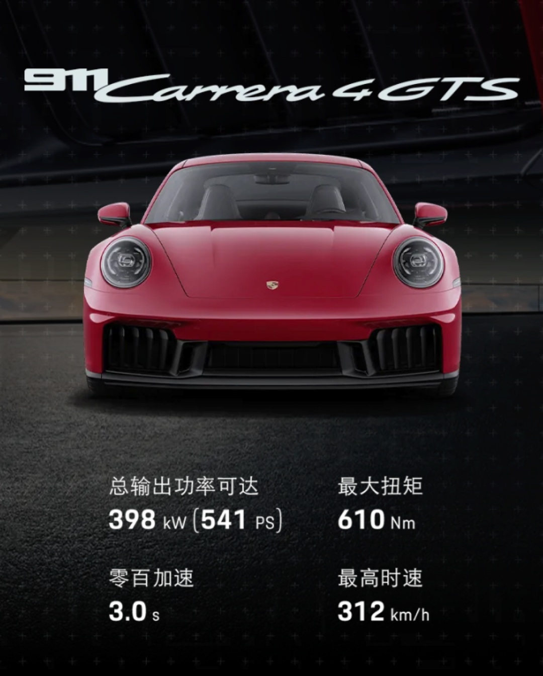 新款保时捷911 GTS车型启动预售,预售价196.8万元起