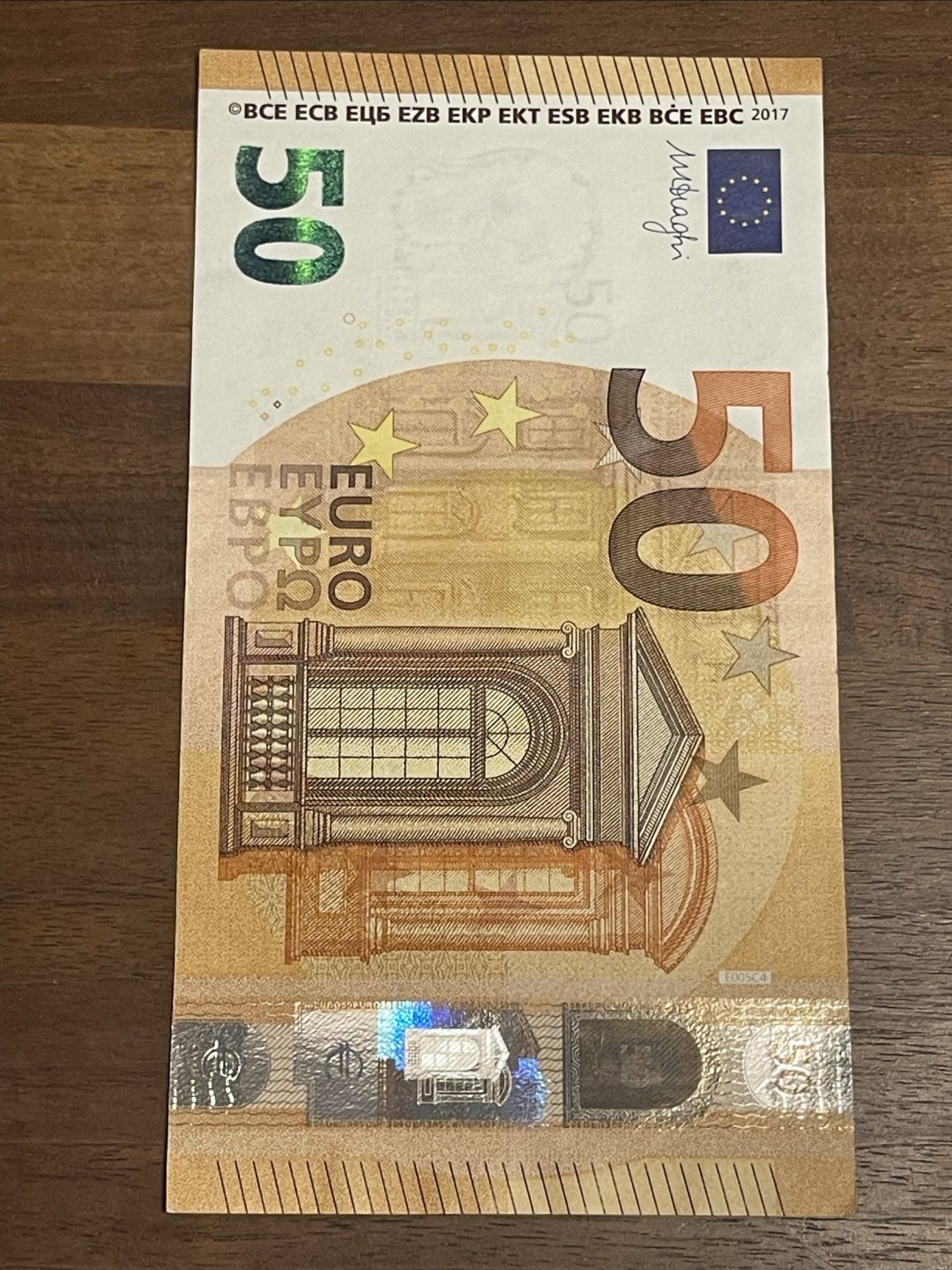 流通国家最多的纸币欧元4: 50欧元_什么值得买