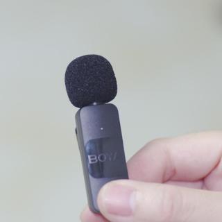 BOYA博雅BY-V2迷你无线领夹麦克风，专业级音质，便携新体验