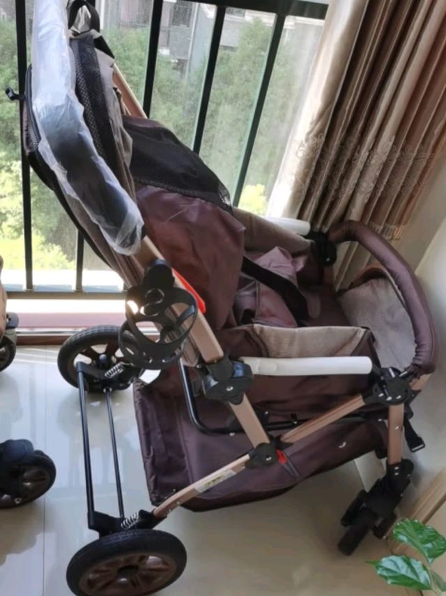 奔昂 婴儿推车可坐可躺轻便避震宝宝折叠婴儿车双向BB童车手推车 尊享卡其+可坐可躺