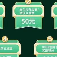 必撸！28块！38立减金！120京东E卡！30刷卡金！