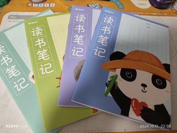 新买的读书笔记本真不错
