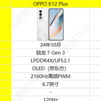 加量不加价，一图看懂OPPO K12 Plus与K12标准版区别