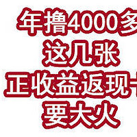 封神！年撸4000多大毛！这几张正收益返现卡要大火！