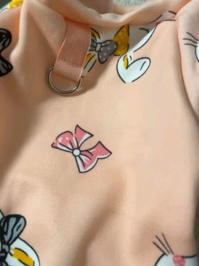 布丁喵喵狗狗衣服 粉底猫咪L码8-11斤 宠物小型幼犬法斗秋季博美春秋冬装