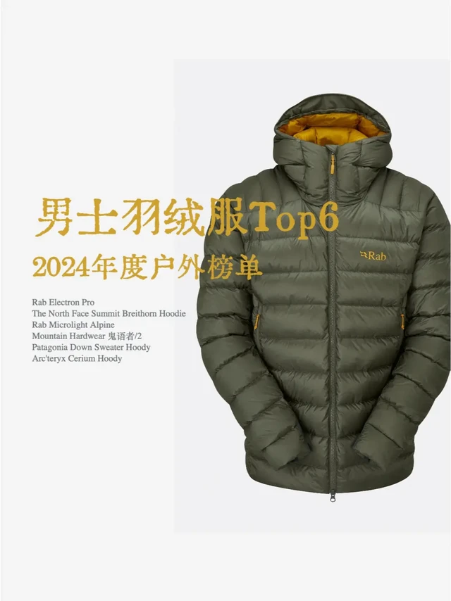 户外男士羽绒服Top6｜2024年度最佳榜单