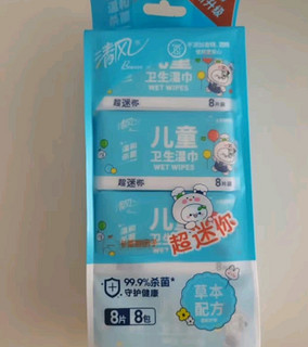 宝宝必备！清风杀菌湿巾，小巧便携更安心