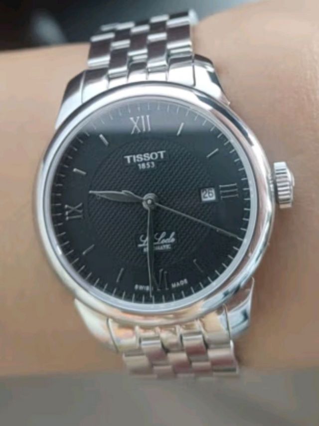 天梭（TISSOT）瑞士手表 力洛克系列腕表 钢带机械女表 T006.207.11.058.00