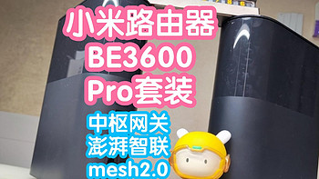 小米发布会新品:小米路由器BE3600Pro套装。主路由带小米中枢功能，支持澎湃智联，手机接入可做联动