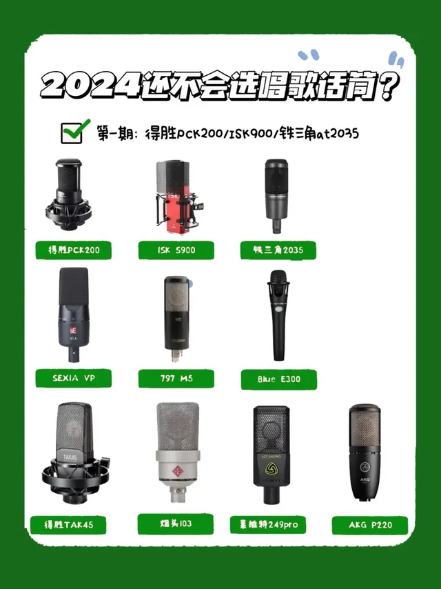 平价好用的唱歌话筒🎤🎤千万别错过 得胜K220
作为得胜的一款入门级麦克风，在业内有“音质小钢炮”之称，中振膜48V，对于唱歌要求不高的人，音质很够用了。最主要的是价格便宜。如果你是新手头一次购买麦克