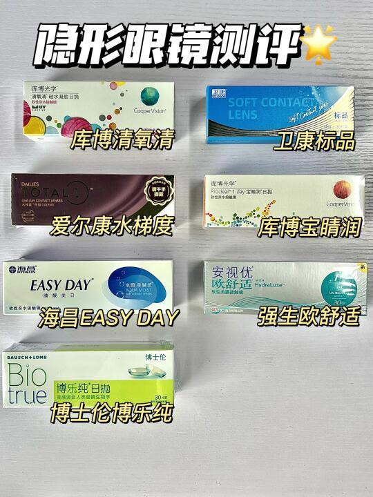 🈴️集|新手来看 隐形眼镜日抛大测评